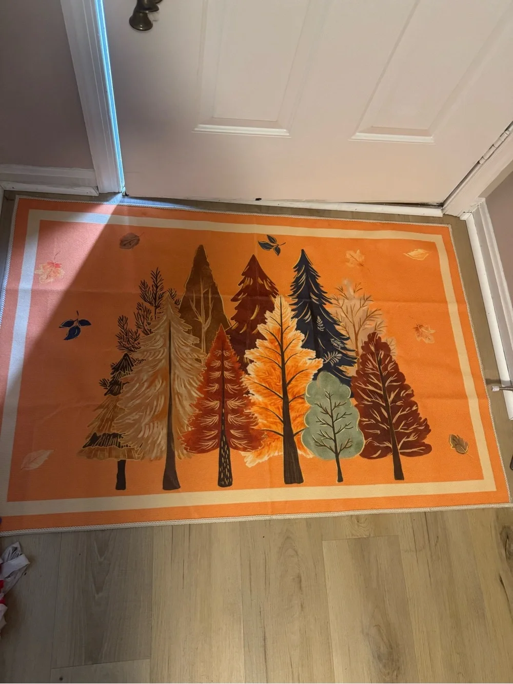 Autumn Forest Orange Doormat - Seasonal Home Accent